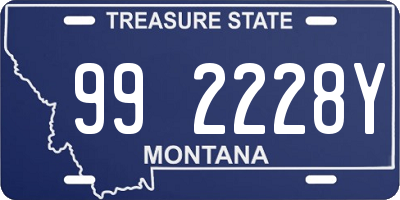 MT license plate 992228Y