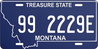 MT license plate 992229E