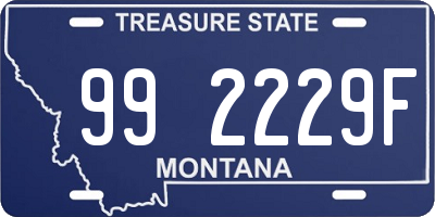 MT license plate 992229F