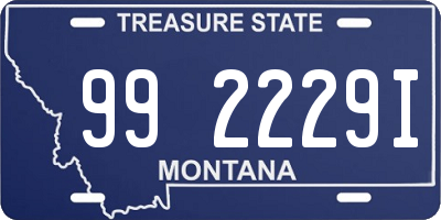 MT license plate 992229I