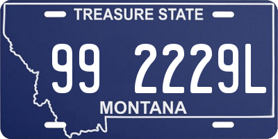 MT license plate 992229L