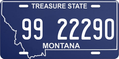 MT license plate 992229O