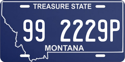 MT license plate 992229P