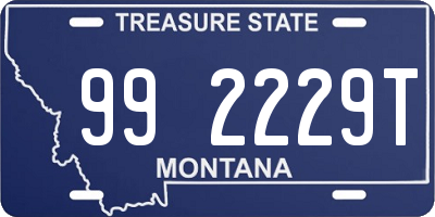 MT license plate 992229T