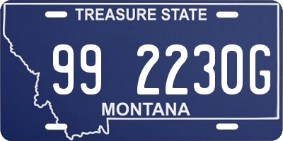 MT license plate 992230G