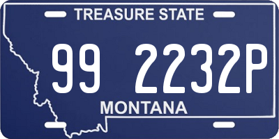 MT license plate 992232P