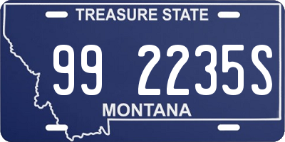 MT license plate 992235S