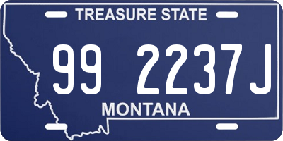 MT license plate 992237J