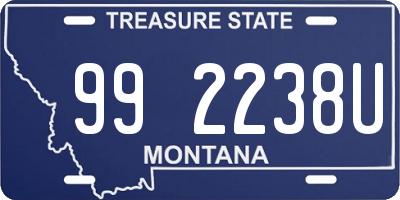 MT license plate 992238U