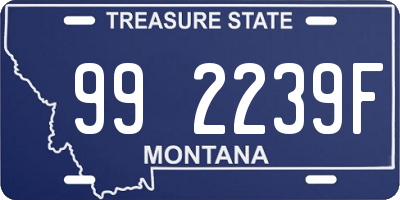 MT license plate 992239F