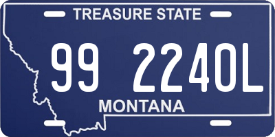 MT license plate 992240L