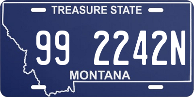 MT license plate 992242N