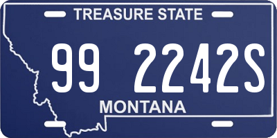 MT license plate 992242S