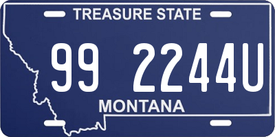 MT license plate 992244U