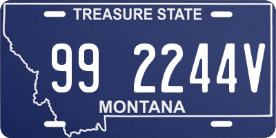 MT license plate 992244V