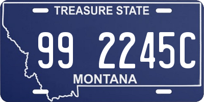 MT license plate 992245C