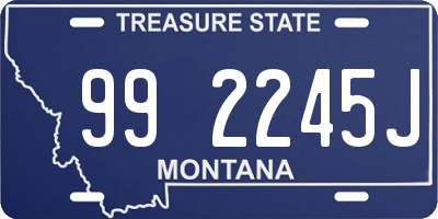 MT license plate 992245J