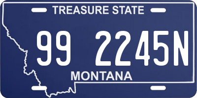 MT license plate 992245N