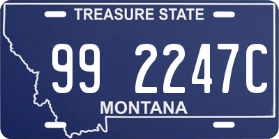 MT license plate 992247C