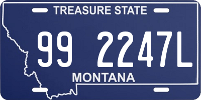 MT license plate 992247L