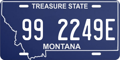 MT license plate 992249E