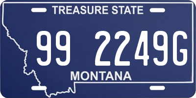 MT license plate 992249G