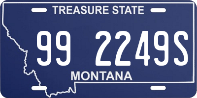 MT license plate 992249S