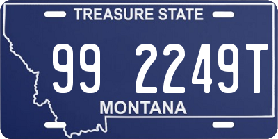 MT license plate 992249T