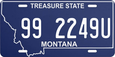 MT license plate 992249U