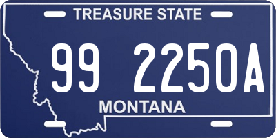 MT license plate 992250A