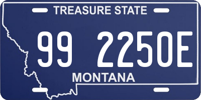 MT license plate 992250E