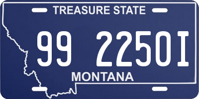 MT license plate 992250I