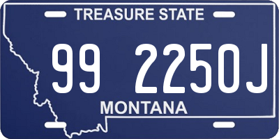 MT license plate 992250J