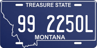 MT license plate 992250L