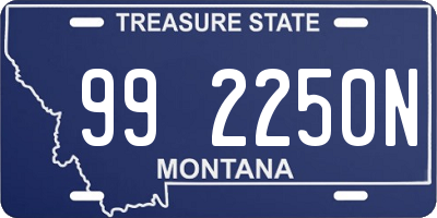 MT license plate 992250N