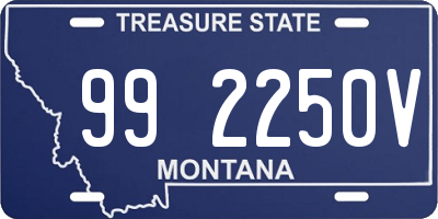 MT license plate 992250V