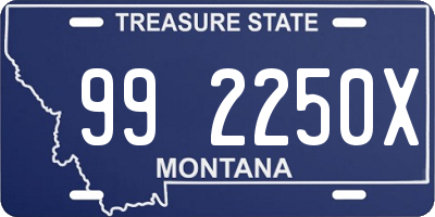 MT license plate 992250X