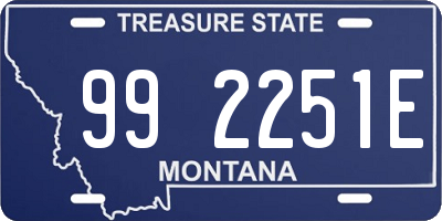 MT license plate 992251E