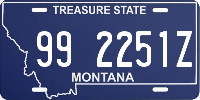 MT license plate 992251Z