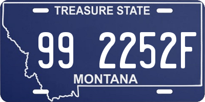 MT license plate 992252F