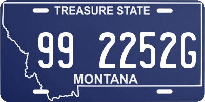 MT license plate 992252G