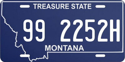 MT license plate 992252H