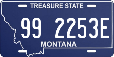 MT license plate 992253E