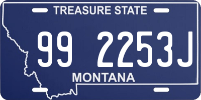 MT license plate 992253J