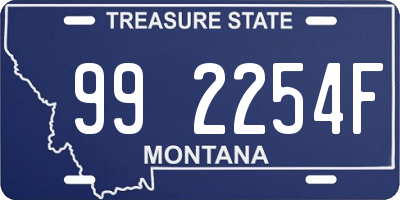 MT license plate 992254F