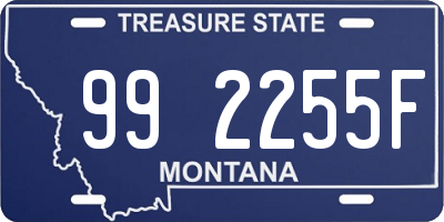 MT license plate 992255F