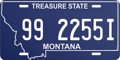 MT license plate 992255I