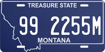 MT license plate 992255M