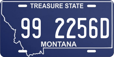 MT license plate 992256D