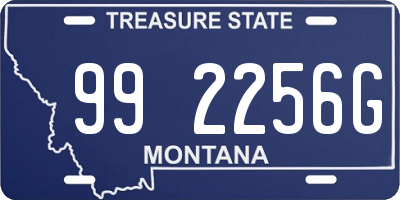 MT license plate 992256G